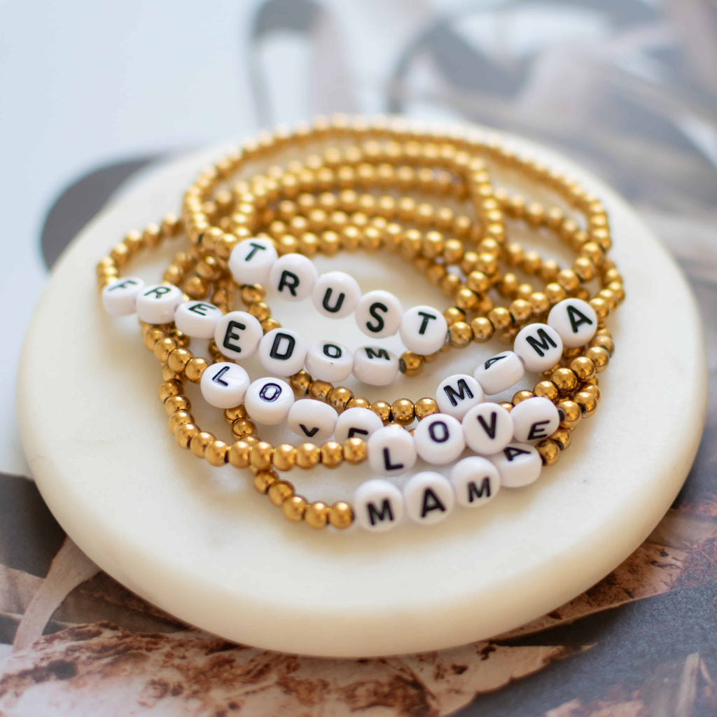 Personalized Gold Filled top Bead Bracelet