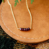 Mini Red Garnet Necklace