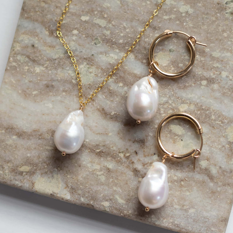 Mira Pearl Hoop Charms