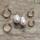 Mira Pearl Hoop Charms