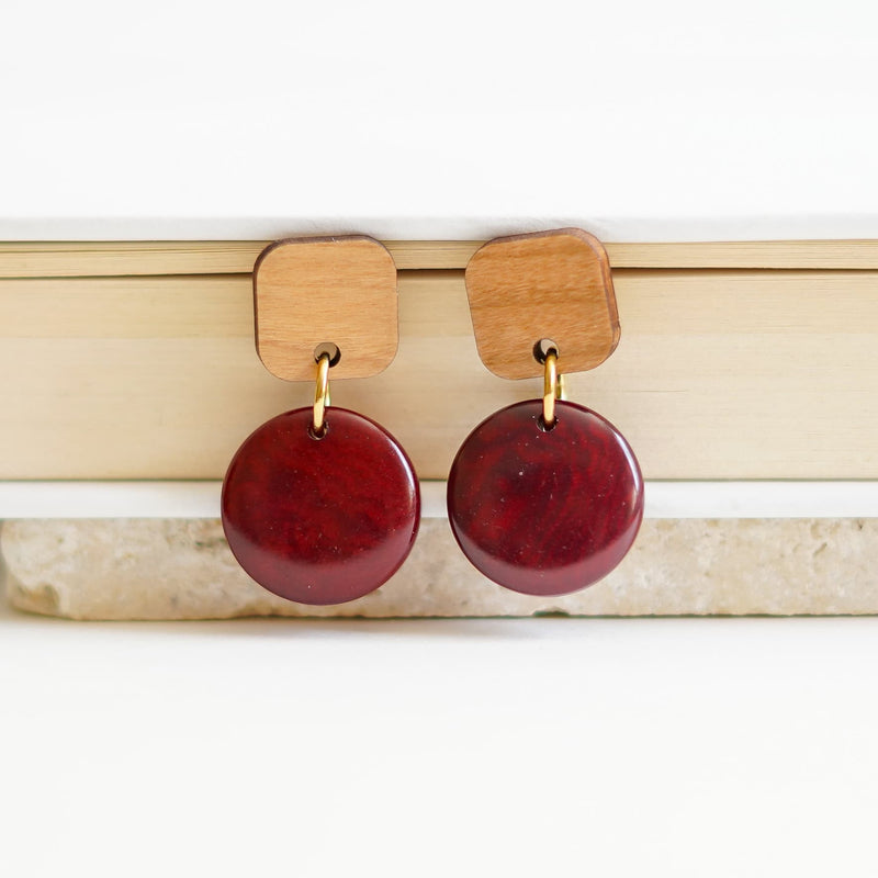 Bordeaux Aspen Earrings