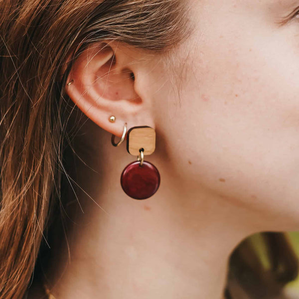 Bordeaux Aspen Earrings