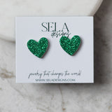 Heart Leather Studs