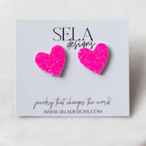 Heart Leather Studs