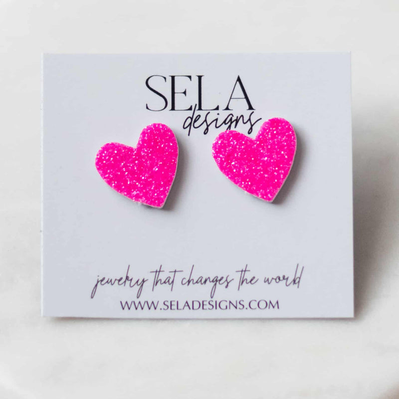 Heart Leather Studs