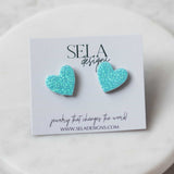 Heart Leather Studs