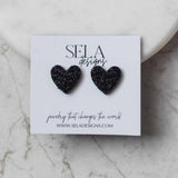 Heart Leather Studs