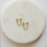 Lily Chain Hoop Earrings