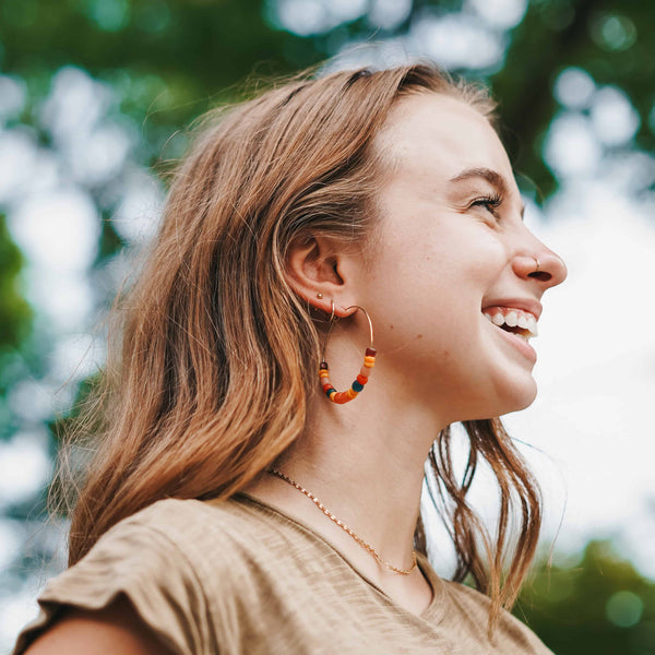 Sunrise Ellen Hoop Earrings