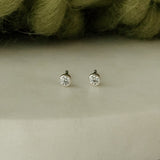 Tiny Crystal Stud Earrings